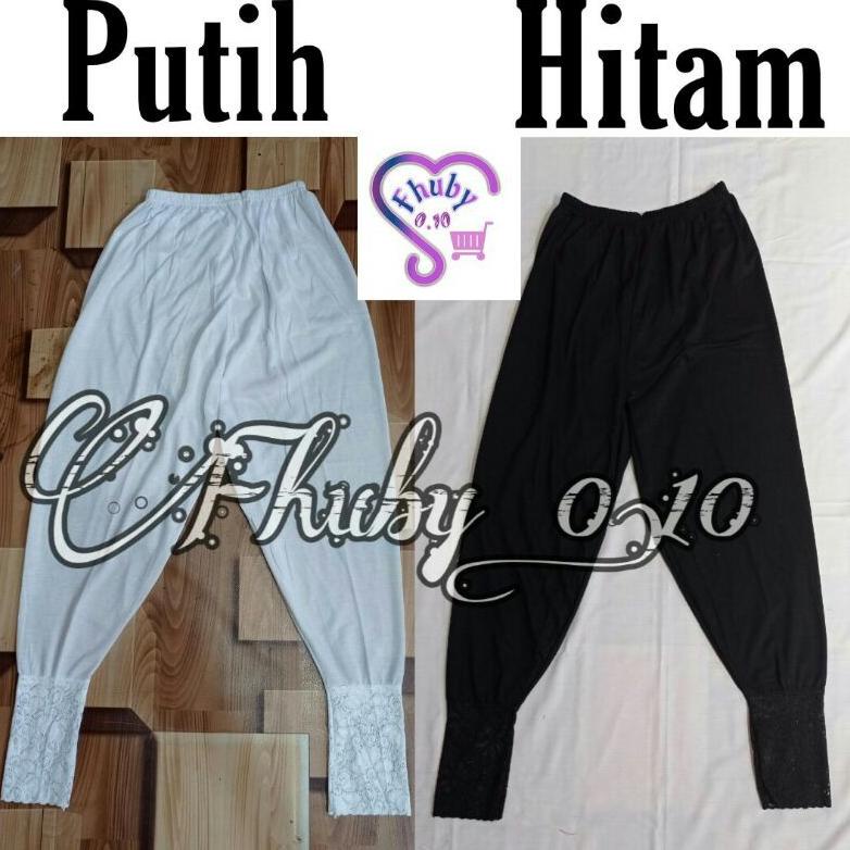 Best - Androk Celana Aladin Putih-Hitam / Celana Dalaman Haji / Celana Daleman Gamis / underok / Han