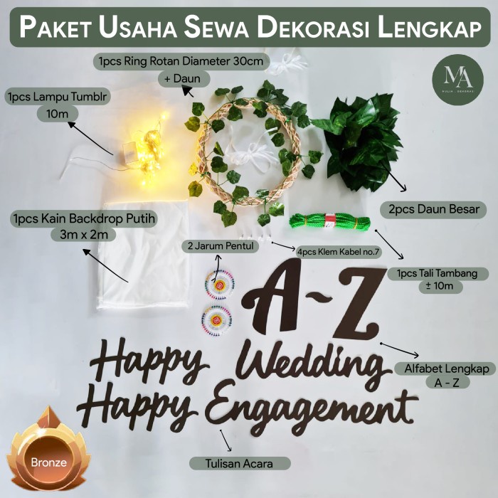 Masih Ada Paket Usaha Bisnis Jasa Sewa Dekorasi Backdrop Lamaran Nikahan Mulia