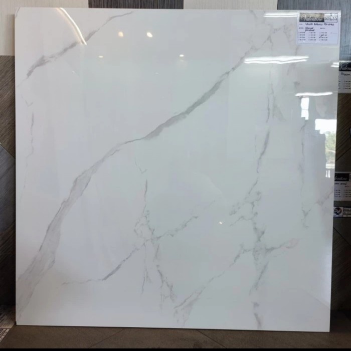 GRANIT LANTAI 100X100 VALENTINO GRESS VENA BIANCO CARARA