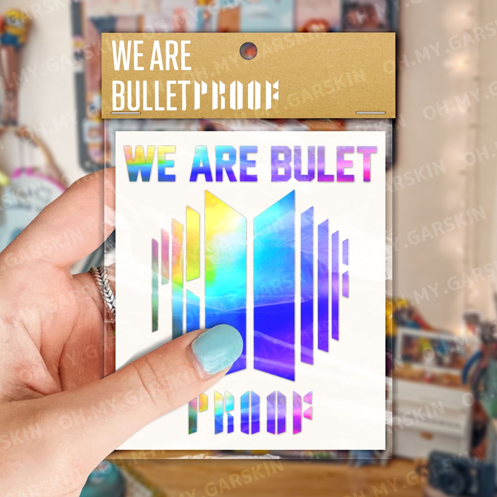 

BTS We Are Bulet Proof Holographic Sticker | Logo Cutting BTS