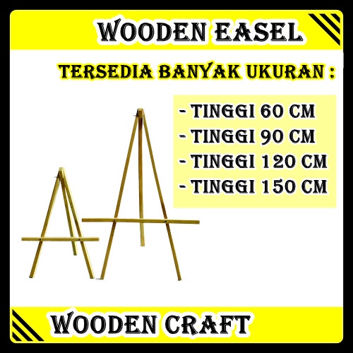 

Terbaru Wooden Easel 90X90 Cm/Stand Kayu/Tripod Kayu Photo/Stand Lukis Promo Terlaris