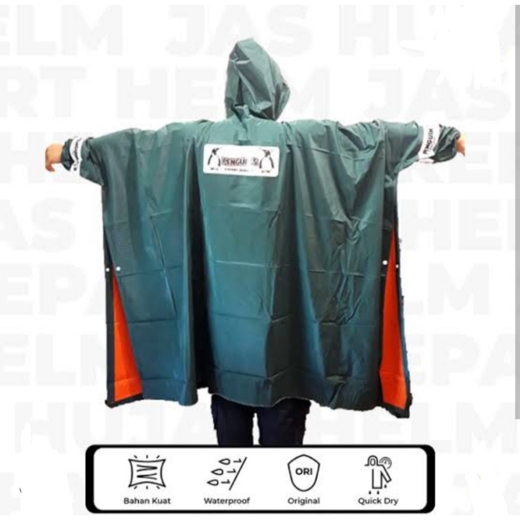 Jas Hujan Ponco Rubber/Karet Jumbo Pinguin