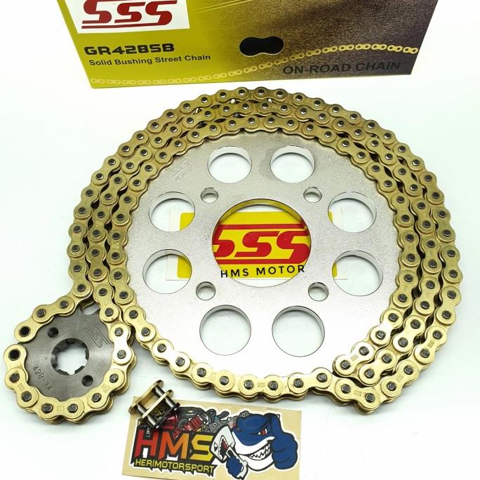 Gir Set Sss Cbr150, Cb150R, Megapronew,Tiger Rantai Sss 428Sb 130L