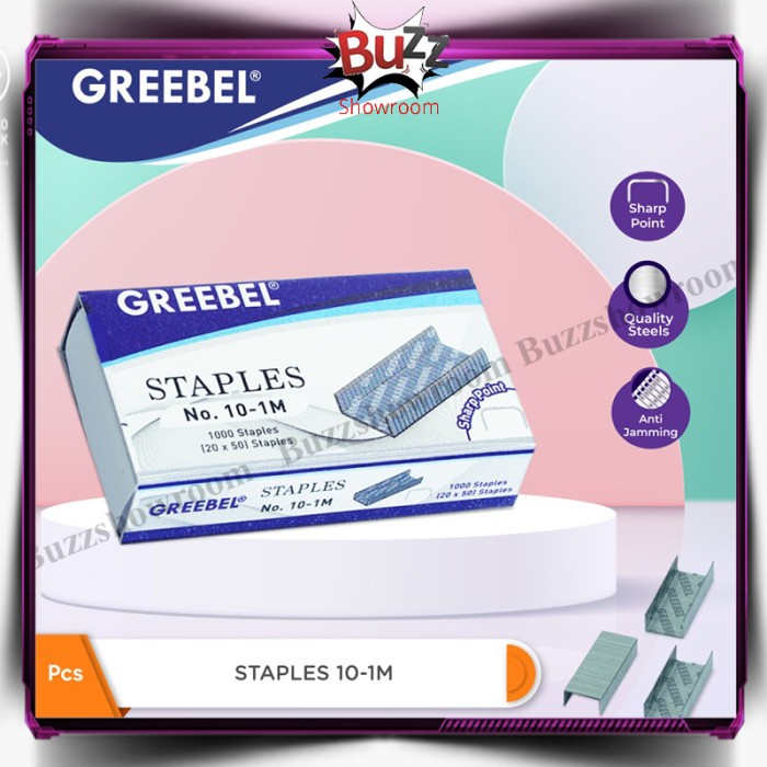 

TERLARIS Staples Isi Stapler Refill Jepretan GREEBEL 10-1M