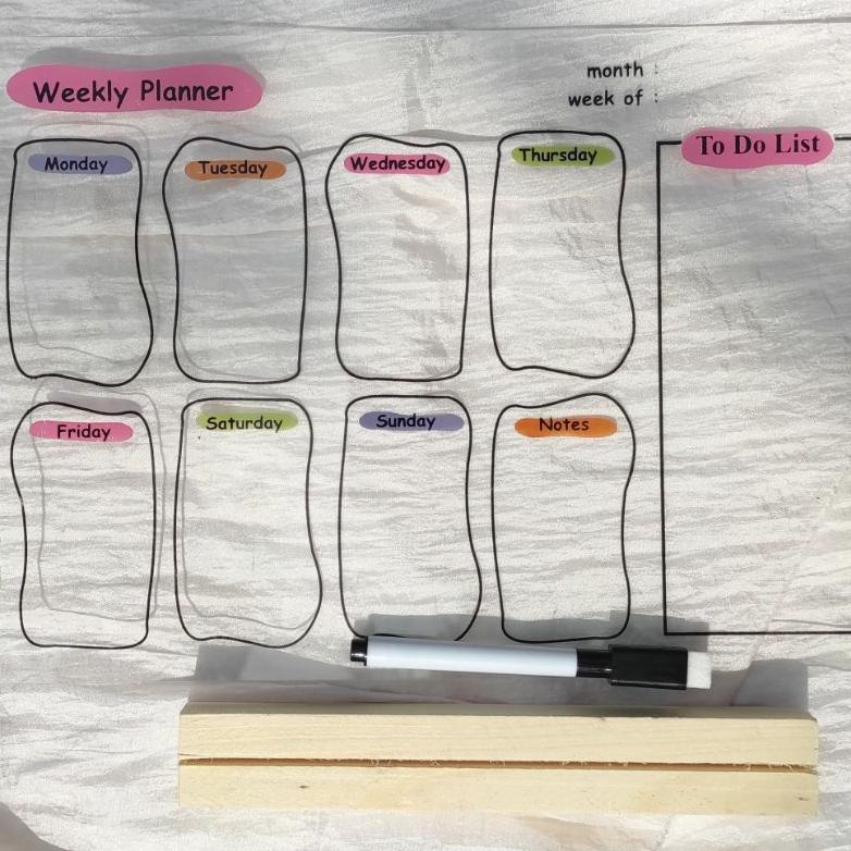 

Limited - Akrilik planner A4 monthly planner akrilik planner weekly planner akrilik aesthetic akrilik jadwal akrilik costum akrilik desain Acrylic Planner A3 A4 Monthly Weekly To do list Korean aesthetic cute ins