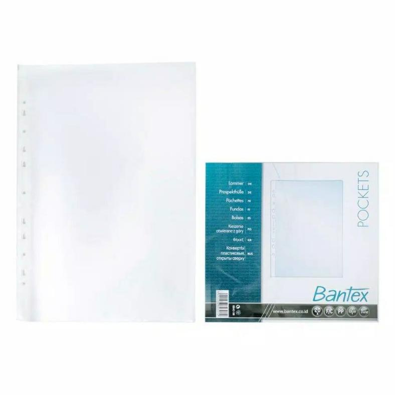 

Update PP Pocket / Sheet Protector Folio F4 BANTEX 8843 Bening