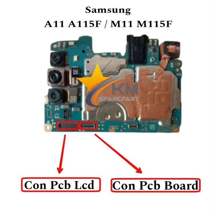 Konektor Lcd Samsung A11 A115 M11 M115 Soket Connector Pcb Board Di Mesin