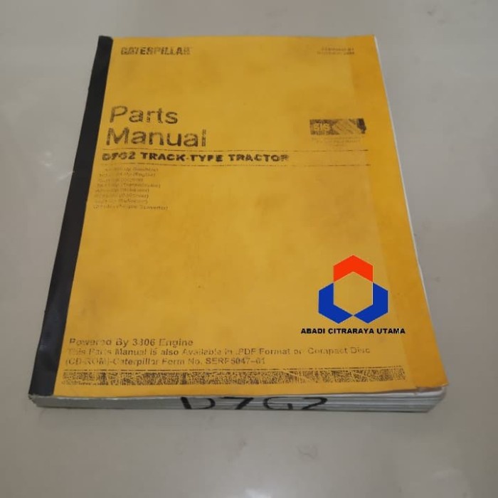[COD] Parts Book Caterpillar D7G2 Track-Type Tractor Manual Book Terbatas