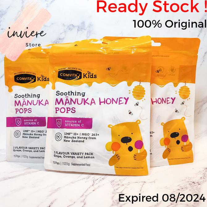 

COMVITA KIDS SOOTHING MANUKA HONEY POPS UMF 10+ - PERMEN MADU ANAK DONATAMAULI
