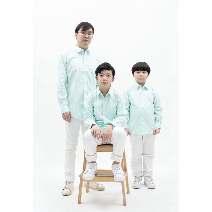 Jose Kemeja S Anak Laki Lengan Panjang Warna Hijau Mint