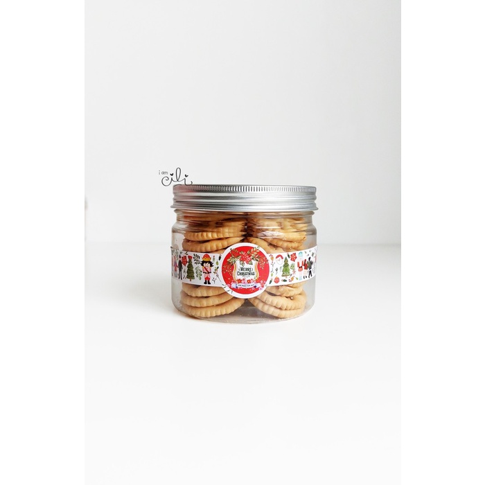 

,,,,,,,] (SC070/SC071) stiker natal merry christmas CLARA untuk toples