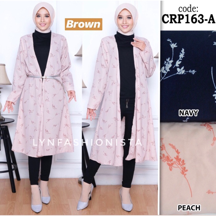 OUTER KIMONO MOTIF BUNGA KECIL (B) LENGAN PANJANG