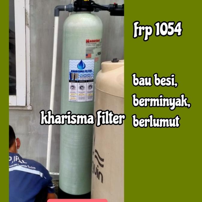 Filter Air Sumur Frp 1054 Biru , Untuk Bau Besi, Berminyak Kualitas Premium