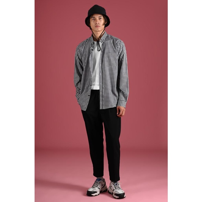 Kemeja Prepp Studio Gingham Shirt Ls Scooter Edition Black