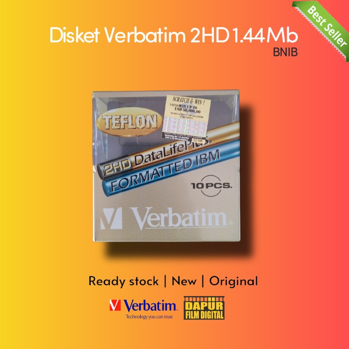 Terbaru Disket Verbatim 2Hd Datalife Plus Formatted Ibm Diskette Promo Terlaris