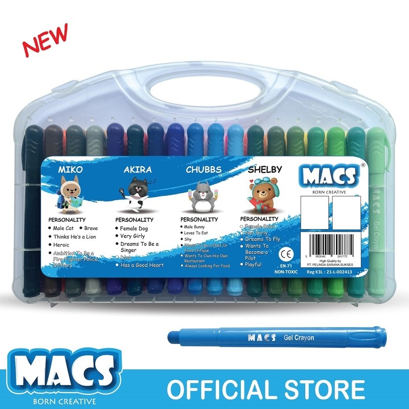 

Macs Gel Crayon 36 Warna Colors