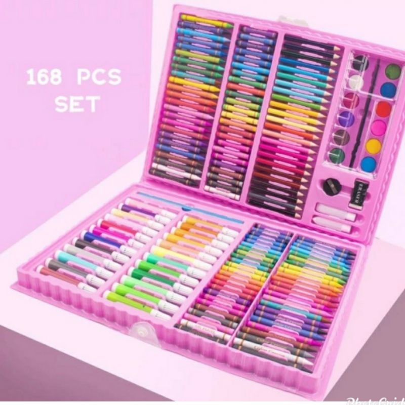 

Trystan. Crayon Set 168 Pc / Crayon Colour Set 168 Pc ( Free Bubble Wrap Dan Paking Dus)