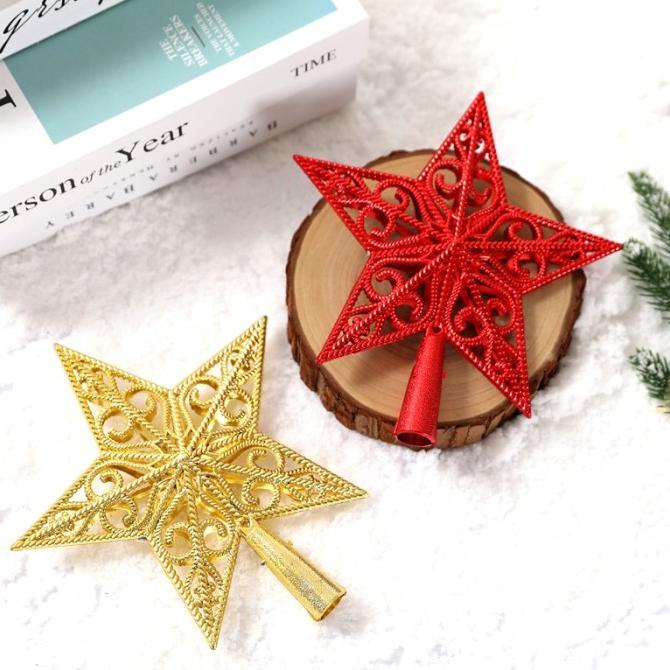 

Verricrist Top Bintang Pohon Natal Gold Emas Hiasan Bintang Atas Christmas Tree Pengiriman Cepat