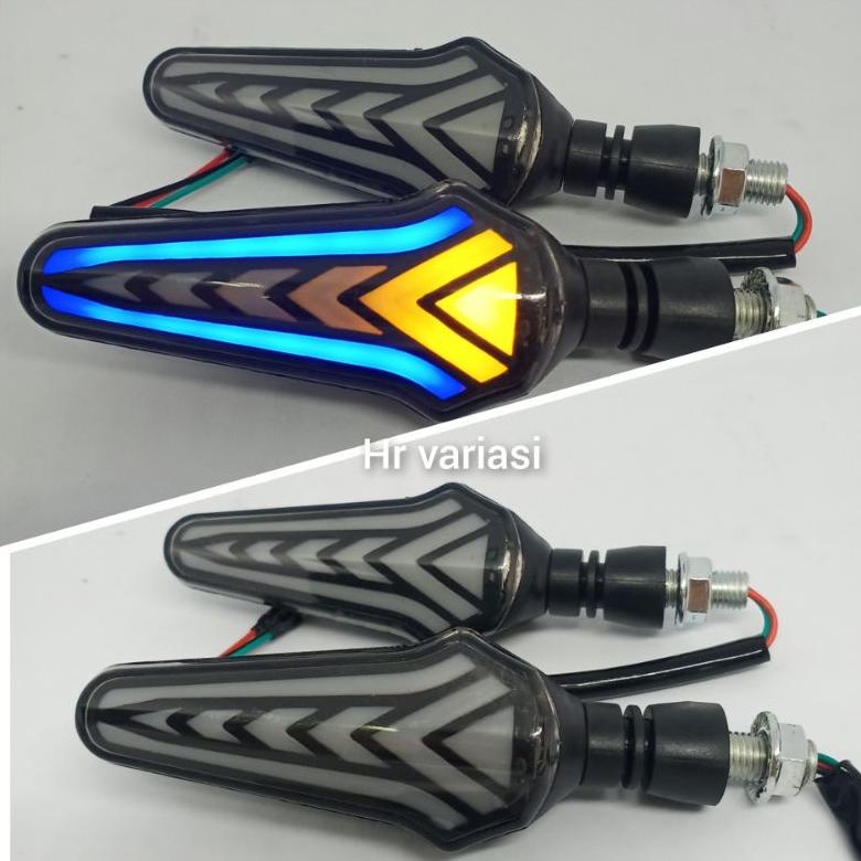 Kualitas Premium Lampu Sen Motor Led Runing Sen Moge Variasi 2In1 Sen.Adv.Byson.Megapro.Vixion.Dll B