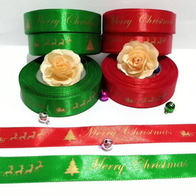 

Kekinian Pita Merry Christmas Natal Satin Parcel Hampers Gift Kado Promo