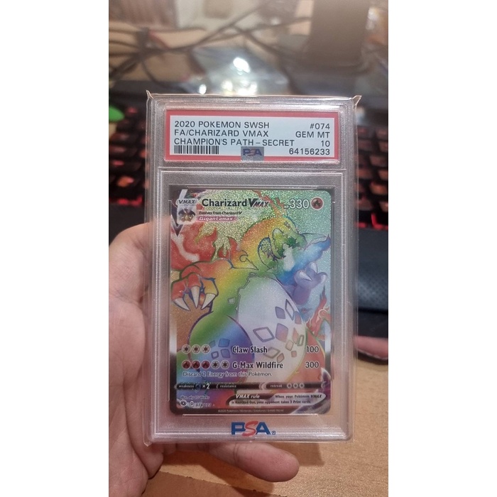 ✅Termurah 2020 Charizard Vmax Rainbow Champions Path 074 Secret Rare Psa 10 Gem Limited