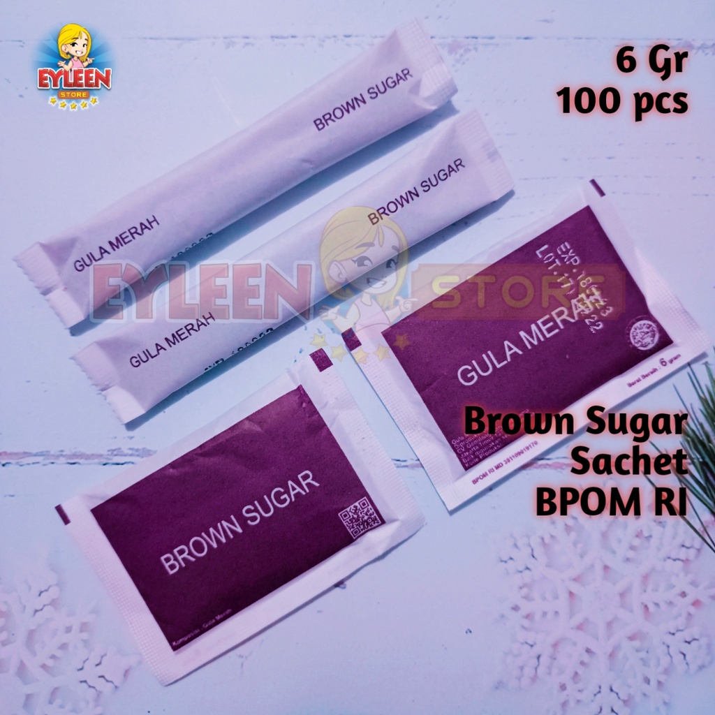 

Brown Sugar Sachet / Gula Aren / Gula Merah Isi 100 Pcs