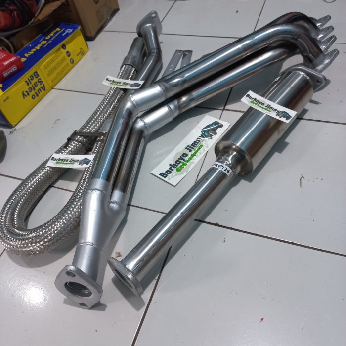 PREMIUM KNALPOT HEADER 421 COSTUM SET JIMNY KATANA KENALPOT RACING FLEXIBEL ORIGINAL TERBARU