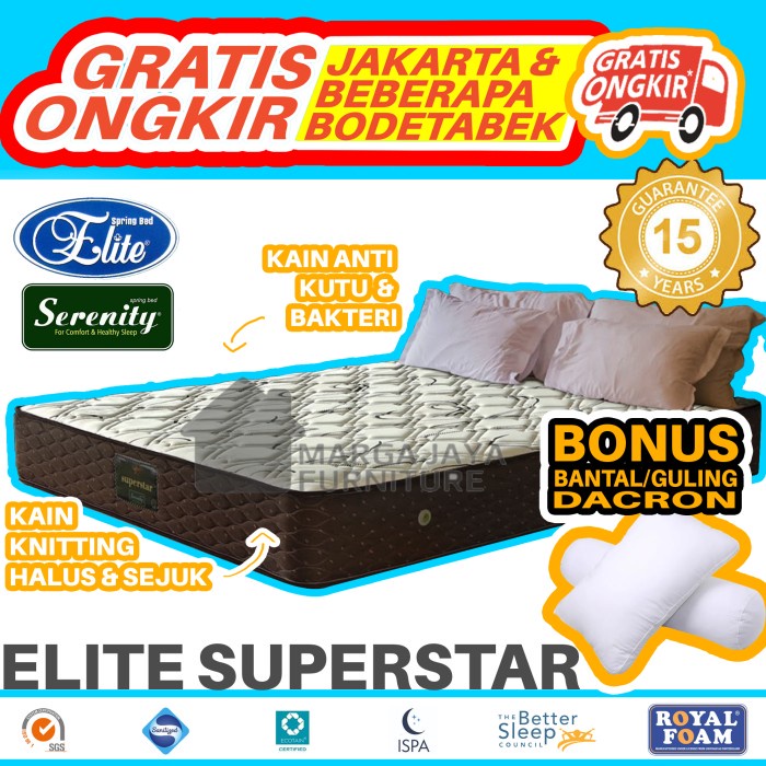 Kasur Spring Bed Elite Serenity 160 Cm X 200 Cm