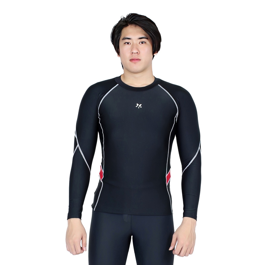 Lasona Men Rash Guard Swimwear Baju Atasan Renang Pria Tangan Panjang BM-C3240-L4 READY BIG SIZE Stok JAKARTA