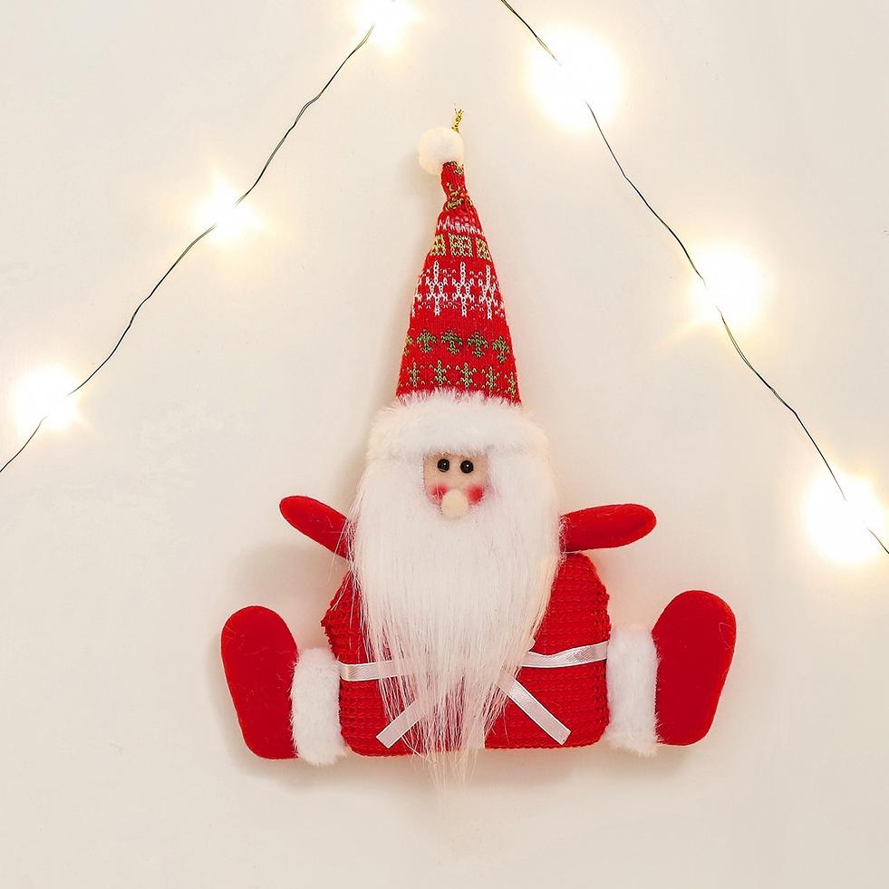 12.12 Discount #B12 Aksesoris Pohon Natal Boneka Santa Rusa Manusia Salju Beruang Liontin Tree Akses