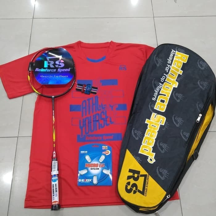 Raket Badminton Rs Metric Power 14 Nex Komplit Original 100% Terpopuler