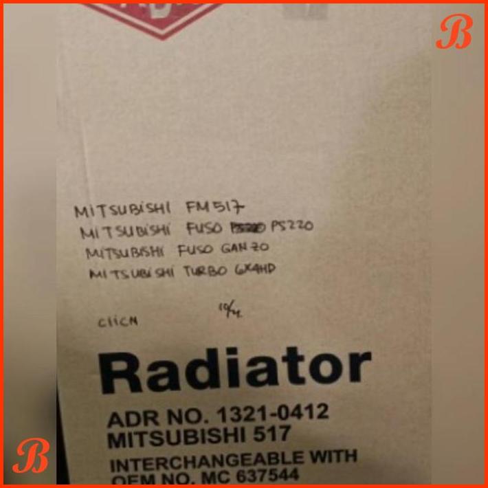 RADIATOR MITSUBISHI FM 517 FUSO 220 PS FUSO GANZO TURBO 6X4HD | FR