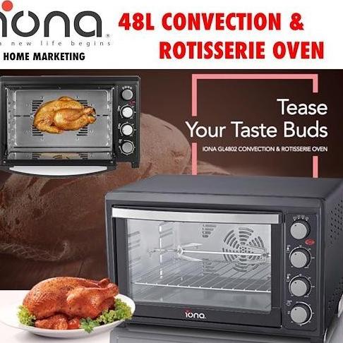 IONA OVEN LISTRIK 48 LITER CONVECTION & ROTISSERIE OVEN GL4802 BATAM SARIWATISHOP19