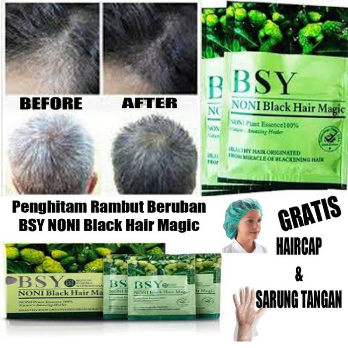 Promo Shampo Penghitam Rambut Mengkudu/Pewarna Rambut Mengkudu