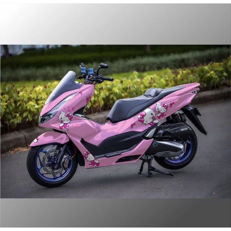 Decal stiker HELLO KITTY variasi motor honda pcx150/160 fullbody