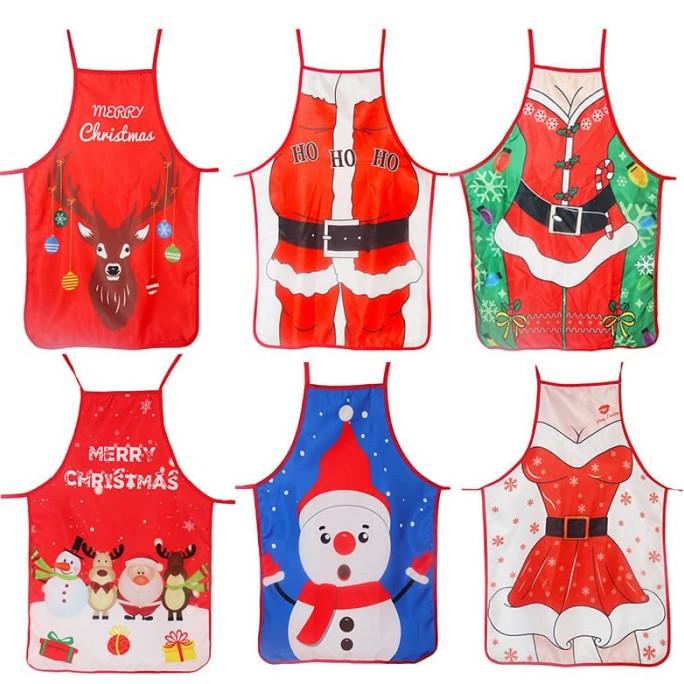 

{ Alee_Ale } Kostum Apron Natal Murah Hadiah Celemek Santa Rusa Snowman Hadiah Gift Pengiriman Cepat