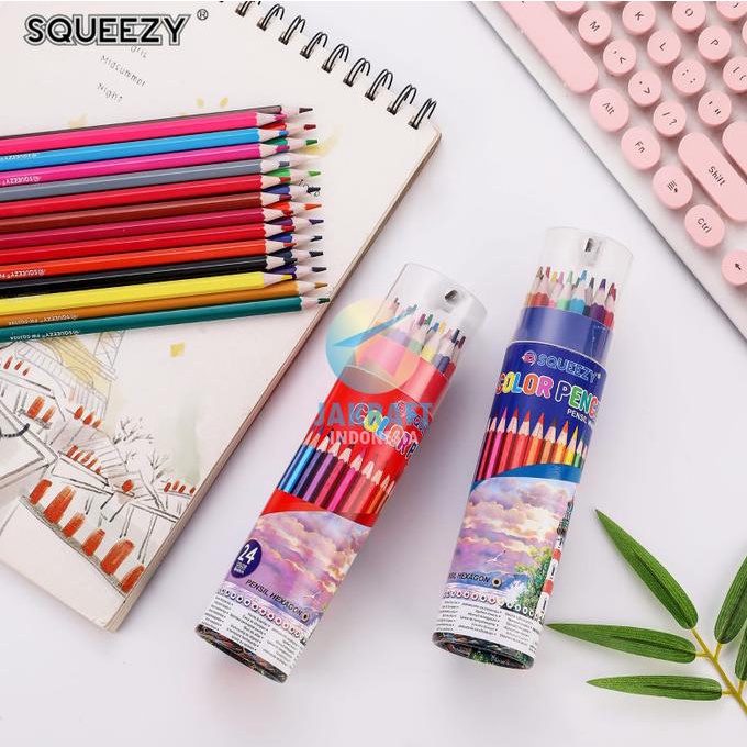 

Pensil Warna Tabung Panjang 24 Warna Squeezy Pw-3024 Berkualitas Aman Kode 612