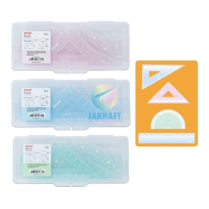 

Paket Penggaris Joyko Rl-Ps3 Math Set Ruler Busur Siku Mistar Warna Kode 839