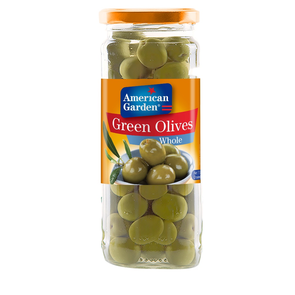 

Acar Buah Zaitun Green Whole American Garden Jar 450g