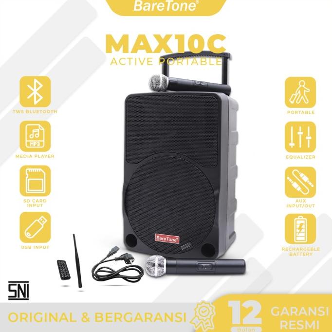 Speaker Portable 10Inch BareTone MAX10C
