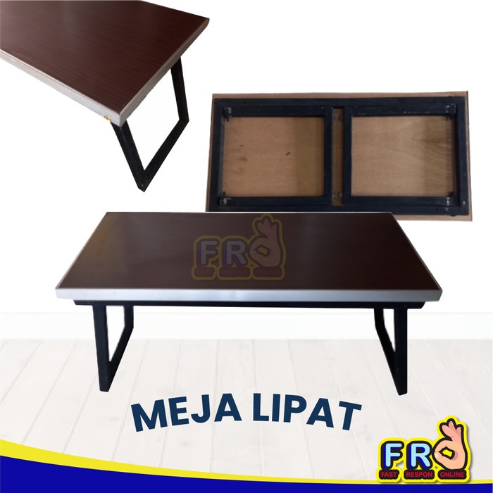 Meja Komputer Minimalis Rangka Besi 904 - Lipat Lesehan, Pasang Sendiri
