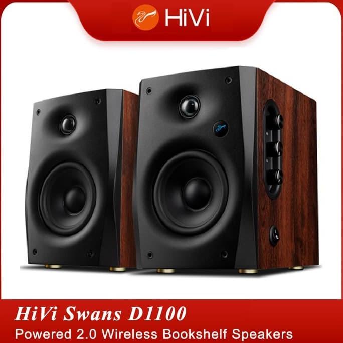 HiVi Swans D1100 Powered 2.0 Wireless Bookshelf Speakers