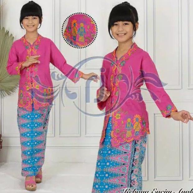 Miliki Setelan Kebaya Encim Anak-anak / Kebaya Encim Anak Set Rok Betawi/ KEBAYA ENCIM ANAK KEBAYA B