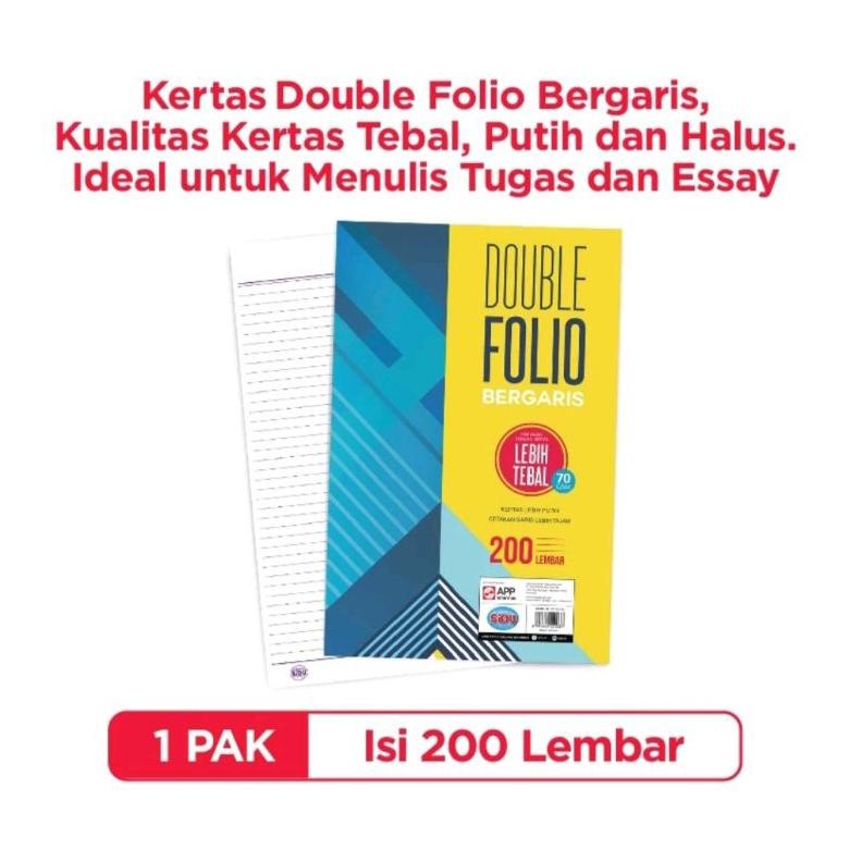 

Best! folio bergaris 1pak / folio bergaris sidu / folio bergaris 200 lembar / folio bergaris f4 !!