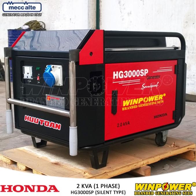 Jual Murah Genset / Generator Honda 2000 Watt Silent Type (Winpower - HG3000SP)