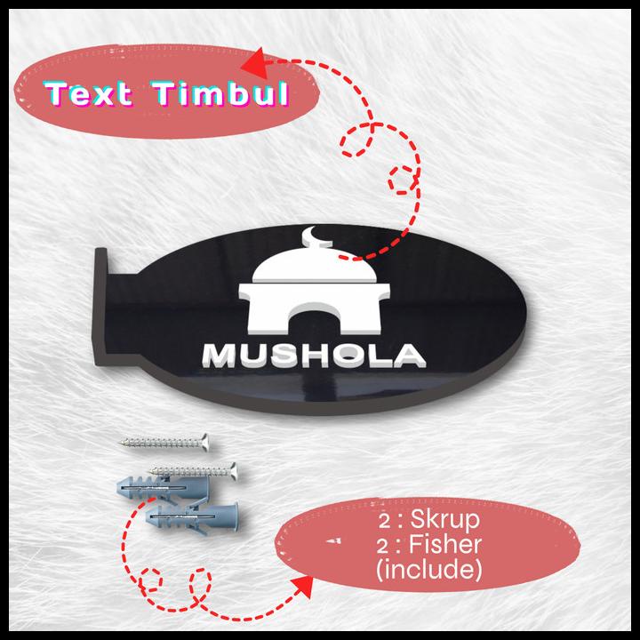 

TERMURAH SIGN LABEL AKRILIK MUSHOLLA BULAT 15CM !!!!!