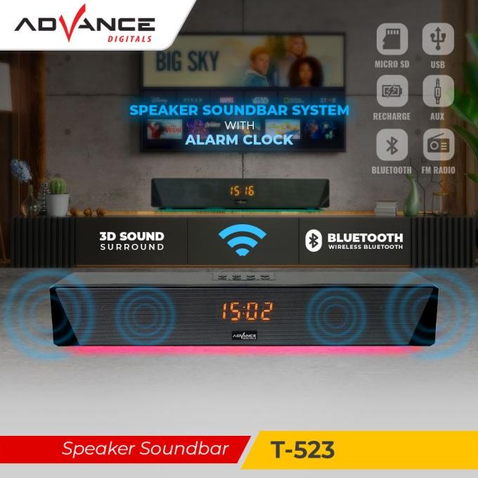 Advance Speaker Soundbar Portable Bluetooth T-523