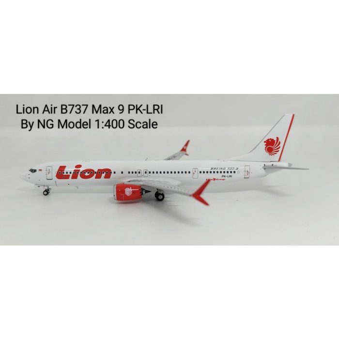 LION AIR B737 MAX 9 PK-LRI BY NG MODEL 1:400 SCALE