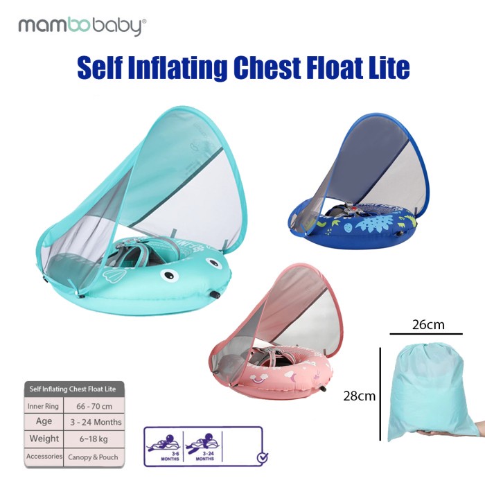 Promo Mambobaby Self Inflating Chest Float Lite Pelampung Bayi Renang Anak