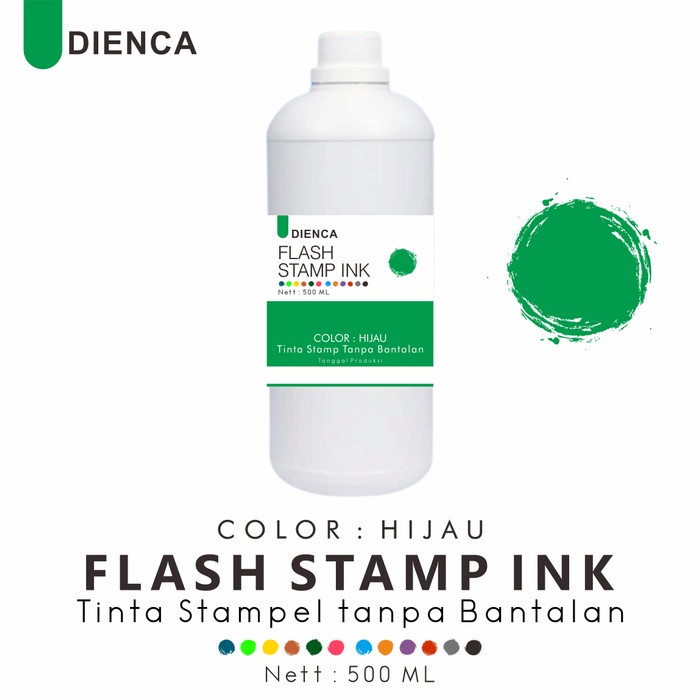 

Termurah Tinta Stempel Flash Dienca Official 500 Ml Warna Hijau New Original